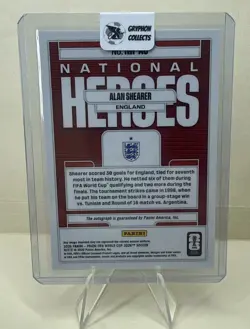 2026 Panini Prizm FIFA World Cup Alan Shearer #NH-AS National Heroes Wave Auto - Image 2