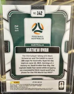 2026 Prizm FIFA World Cup Mathew Ryan Green Wave Prizm Numbered 2 Out Of 5!!! - Image 2