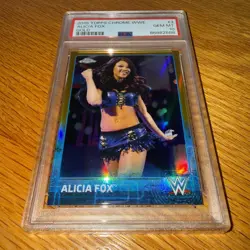 Alicia Fox 2015 Topps Chrome WWE Gold Refractor /50 PSA 10 Gem Mint! Pop 1 - Image 1
