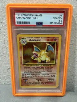 1999 Pokemon Game Charizard Base Set Holo 4/102 English PSA 4.5 - Image 1