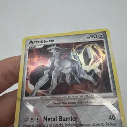 Pokemon Arceus AR9 Arceus Set Holo Rare Metal Barrier 90 HP English 2009 Card - Image 4