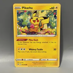 PIKACHU 052/196 LOST ORIGIN POKEMON 2022 TCG SWSH CARD - Image 1
