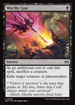 2x Worthy Cost - Foil TDM NM MTG - Image 1
