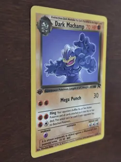 Pokemon TCG Dark Machamp 27/82 Team Rocket 1st Edition Nonholo Rare LP - Image 2