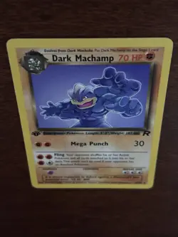 Pokemon TCG Dark Machamp 27/82 Team Rocket 1st Edition Nonholo Rare LP - Image 5