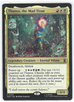 MTG: Thanos, the Mad Titan - Marvel Super Heroes (MSH), Regular, English #0233 - Image 1