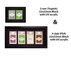 Custom listing for naifrad - set of 2 frames (a 2-raw Yugioh, and a 4-slab PSA) - Image 1