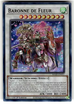 Baronne de Fleur MAZE-EN051 Ultra Rare Maze of Memories Yu-Gi-Oh Near Mint - Image 1