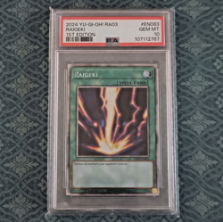 2024 YU-GI-OH! RA03-QUARTER CENTURY BONANZA 1ST ED #EN083 RAIGEKI PSA 10 - Image 2