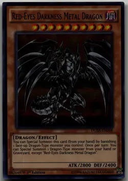 Red-Eyes Darkness Metal Dragon Ultra Rare Duelist Saga DUSA-EN068 LP - Image 1