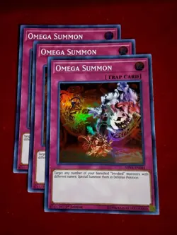 Yu-Gi-Oh! (x3) Omega Summon - 1st Ed. SHVA-EN044 - Super Rare - Unplayed Mint+ - Image 1