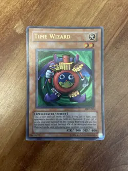 Yu-Gi-Oh! TCG Time Wizard Metal Raiders MRD-065 Unlimited Ultra Rare MP/HP - Image 1