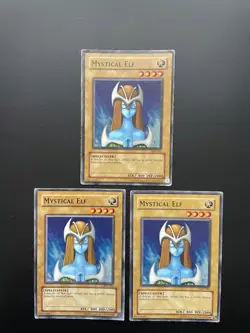 Yugioh Mystical Elf SDY-001 Common Unlimited Edition HP X3 - Image 1