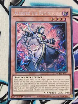 YUGIOH CORI-EN015 Aleister the Reminiscent Secret Rare 1ST EDITION - Image 1