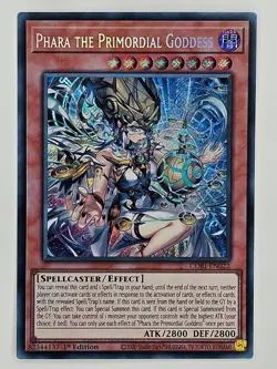 YuGiOh CORI-EN022 Phara the Primordial Goddess Secret Rare - Image 1