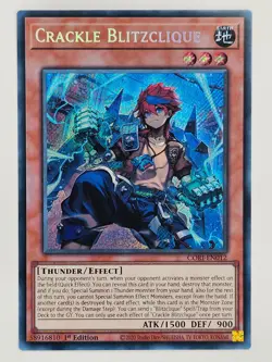 YuGiOh CORI-EN012 Crackle Blitzclique Secret Rare - Image 1