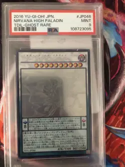 Yugioh Nirvana High Paladin Japanese Ghost Rare TDIL-JP046 PSA 9 Mint - Image 1
