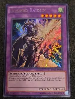Yugioh Invoked Raidjin FUEN-EN028 Secret Rare Unl LP - Image 1