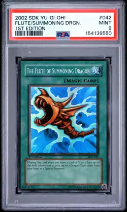2002 YU-GI-OH! STARTER DECK: KAIBA #042 THE FLUTE OF SUMMONING DRAGON PSA 9 - Image 1