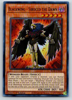 Blackwing Sirocco the Dawn BLCR-EN058 Battles of Legend Yu-Gi-Oh 1st Edition NM - Image 1