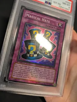 Yugioh Magical Hats PSV-033 1st Edition Super Rare PSA 8 NM-MT! - Image 3