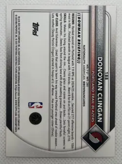 Topps 2025 Bowman Donovan Clingan True Orange Border /25 Trail Blazers SSP NM - Image 2