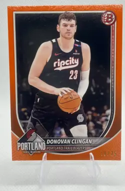 Topps 2025 Bowman Donovan Clingan True Orange Border /25 Trail Blazers SSP NM - Image 3