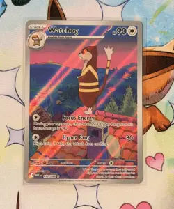 Pokemon TCG S&V White Flare: Watchog 153/086 Illustration Rare English Card - NM - Image 1