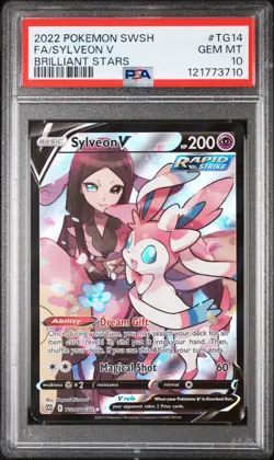 Pokemon 2022 Sylveon V TG14/TG30 Brilliant Stars Trainer Gallery PSA 10 Gem Mint - Image 1