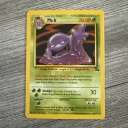 Muk 28/62 Non-Holo Fossil Set Pokemon Card NM-LP SEE PICTURES - Image 1