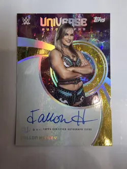 2025 Topps Universe WWE Fallon Henley Gold Stone On Card Auto 11/50 NXT rare - Image 1