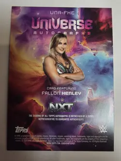 2025 Topps Universe WWE Fallon Henley Gold Stone On Card Auto 11/50 NXT rare - Image 2