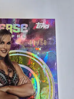 2025 Topps Universe WWE Fallon Henley Gold Stone On Card Auto 11/50 NXT rare - Image 3