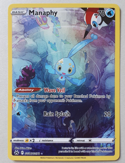 Pokemon Manaphy GG06/GG70 Crown Zenith Galarian Gallery Holo Rare Near Mint - Image 1
