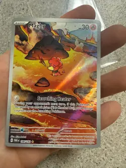 Magby 186/182 Illustration Rare SV04: Paradox Rift Pokemon Card NM - Image 4