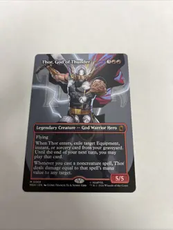 Thor God Of Thunder Borderless Nonfoil Superheros Card #0369 MTG LP - Image 1
