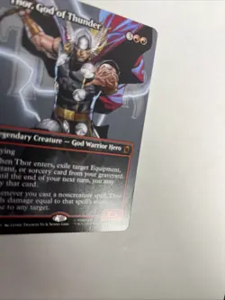 Thor God Of Thunder Borderless Nonfoil Superheros Card #0369 MTG LP - Image 2