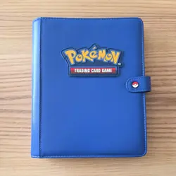 Pokemon Trading Card Game Ultra Pro 4-Pocket Premium Snap Binder Blue - Image 1