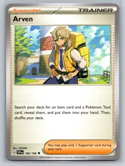 Arven 166/198 Scarlet and Violet Uncommon Trainer Supporter Pokemon TCG Card - Image 1