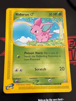 Pokemon TCG Cards Nidoran (M) 96/147 Aquapolis LP - Image 1