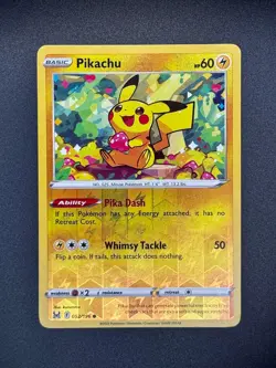 PIKACHU 052/196 LOST ORIGIN REVERSE HOLO - POKEMON TCG CARD - Image 1