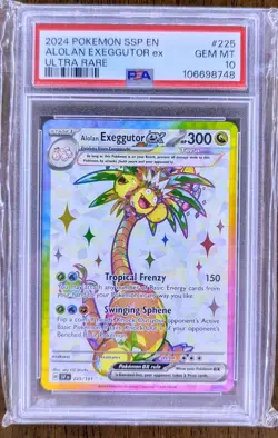 PSA 10 Alolan Exeggutor ex 225/191 Ultra Rare Surging Sparks SSP Pokemon Card - Image 1