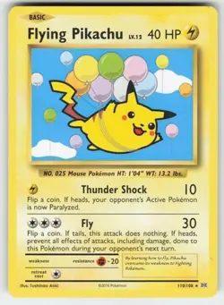 Flying Pikachu - 110/108 - Pokemon 2016 XY Evolutions Secret Rare - VLP/NM - Image 1