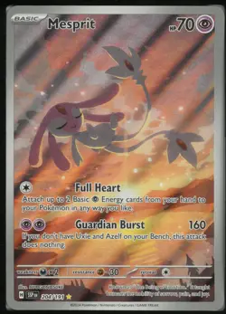 Mesprit 204/191 Illustration Rare Surging Sparks Pokemon NM/LP - Image 1