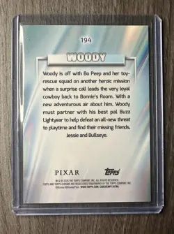 2026 Topps Chrome Disney WOODY /101 (Color MatchU) Dalmatians Parallel Toy Story - Image 3