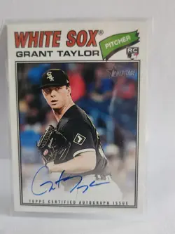 2026 Topps Heritage GRANT TAYLOR RC REAL ONE AUTOGRAPH White Sox Rookie AUTO - Image 1