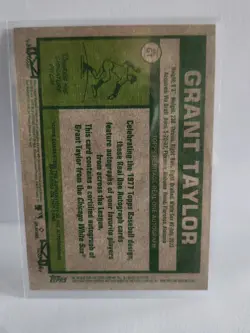 2026 Topps Heritage GRANT TAYLOR RC REAL ONE AUTOGRAPH White Sox Rookie AUTO - Image 2