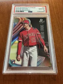 2018 Bowman Platinum Shohei Ohtani Bag On Shoulder Variation Rookie PSA 10 POP11 - Image 1