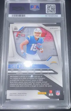 2024 PANINI PRIZM GOLD SPARKLE #365 LADD MCCONKEY ROOKIE RC 18/24 PSA 7 - Image 2