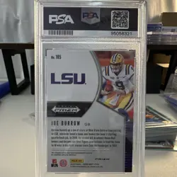Panini 2020 Prizm Draft Picks Joe Burrow #105 Silver Prizm RC PSA 10 - Image 2